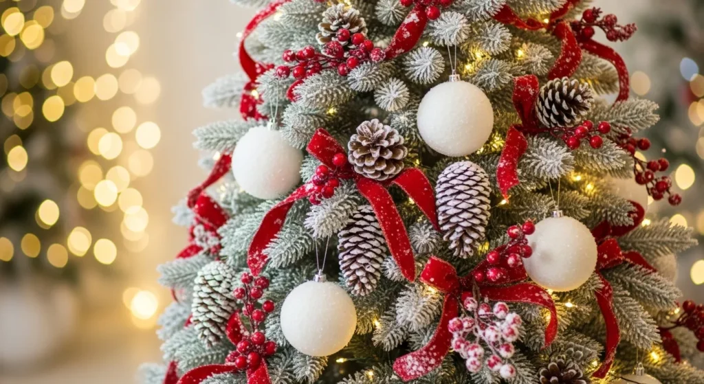 22 Red and White Christmas Tree 2026 Elegant