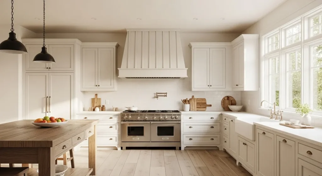 Farmhouse White Kitchen Cabinets Ideas