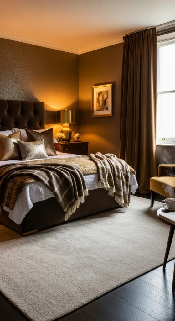  Rich Browns with Gold Accents for a Luxe, Cozy Retreat