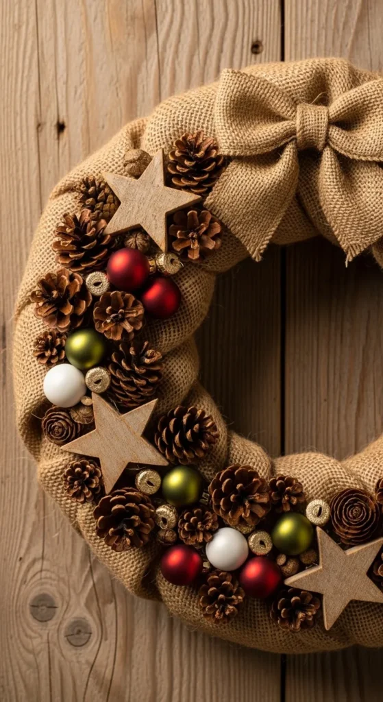 Rustic Burlap Wreath