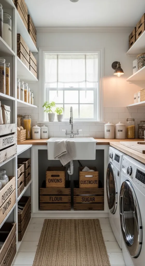 Pantry in Laundry Room Ideas