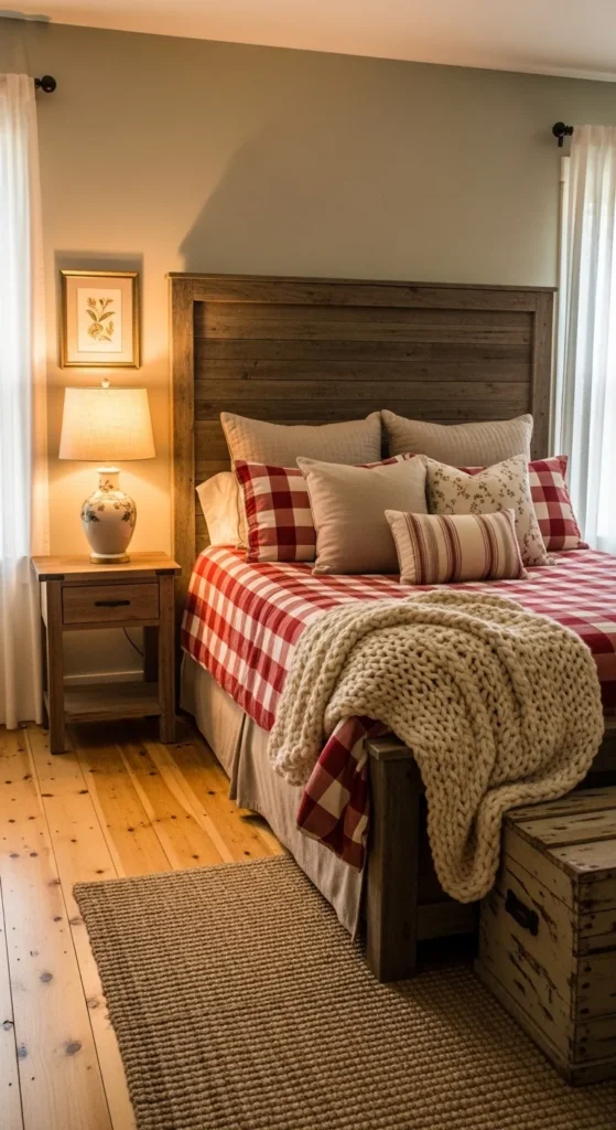 Rustic Farmhouse with Cozy Fabrics