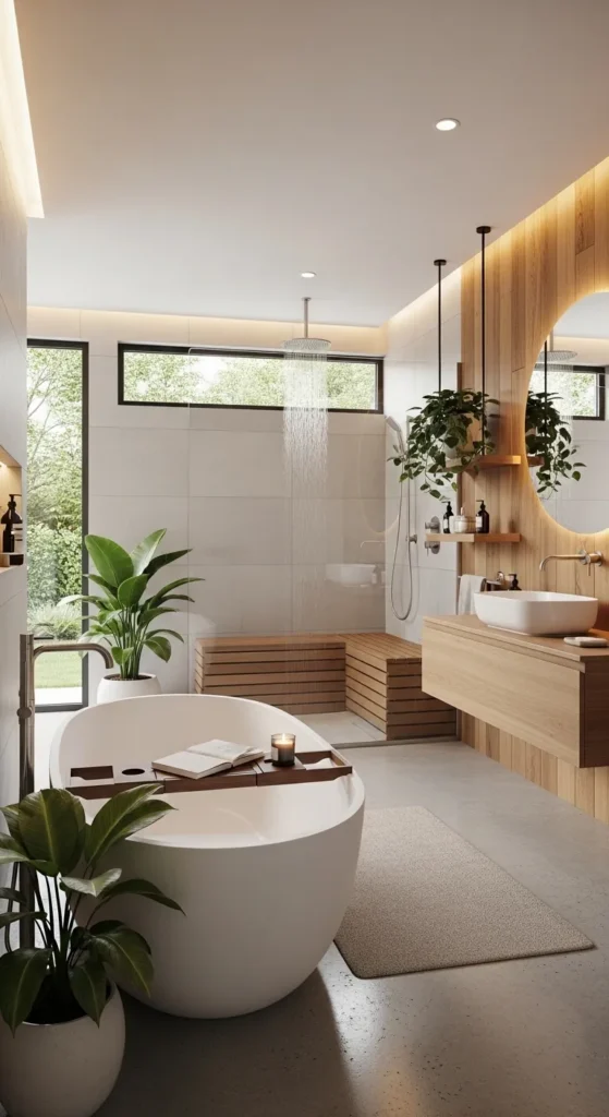 Spa-Inspired Bathrooms with Luxurious Features