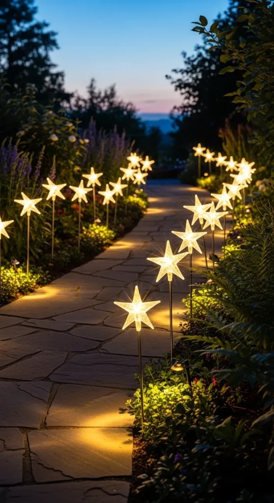 Star-Shaped Pathway Stakes