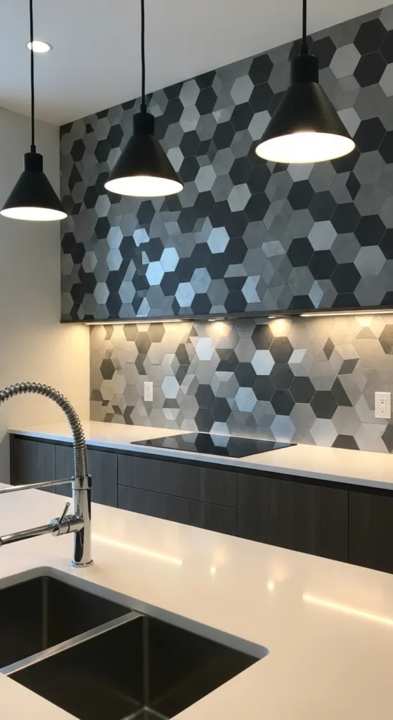 Textured Backsplashes for Depth