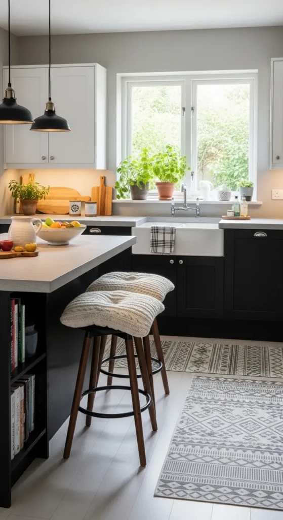 Textured Black and White with Cozy Accents