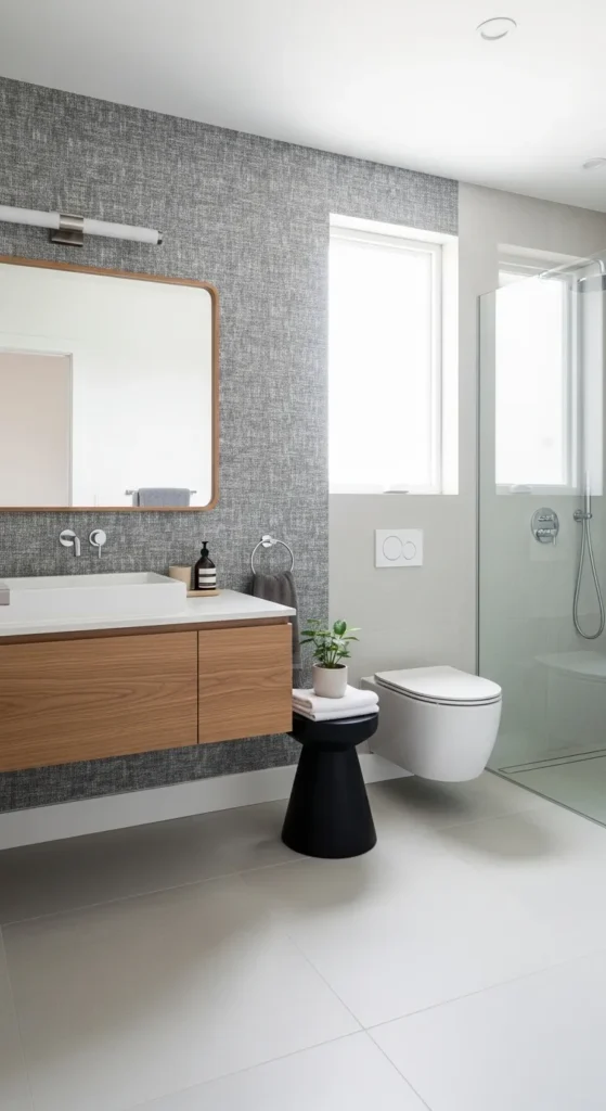 Textured Wallpaper Accent Wall