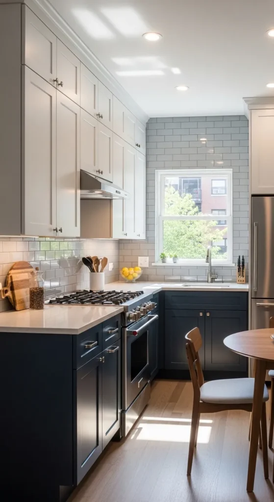 Two-Tone Cabinets for Visual Interest