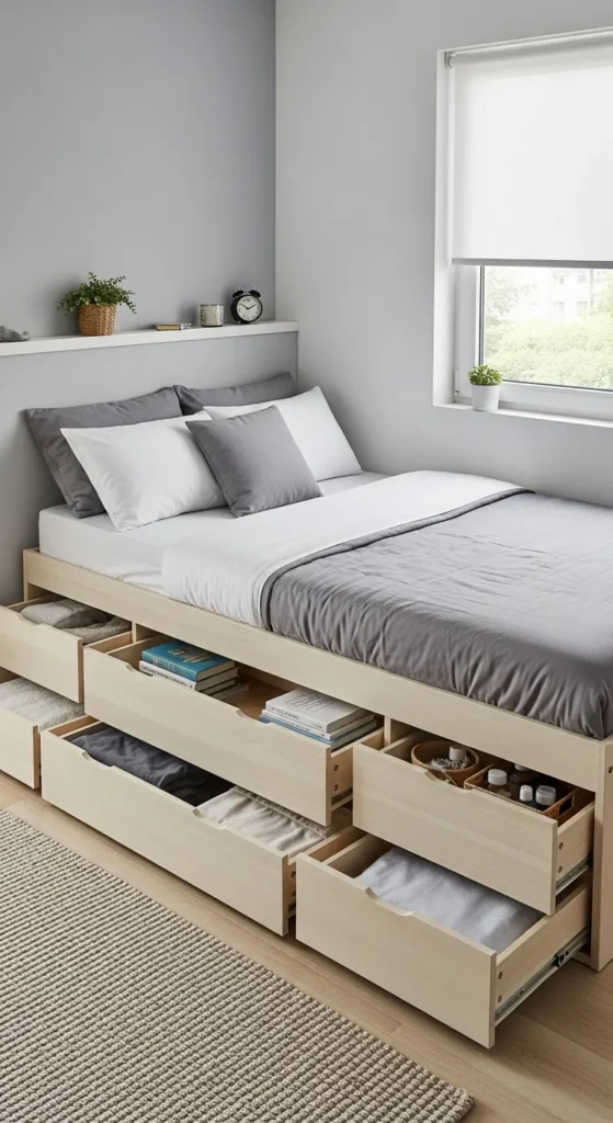 Under-Bed Storage for Maximizing Floor Space