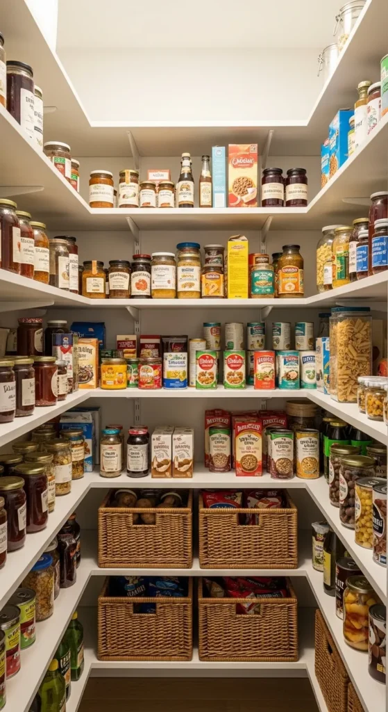 Vertical Storage with Adjustable Shelving