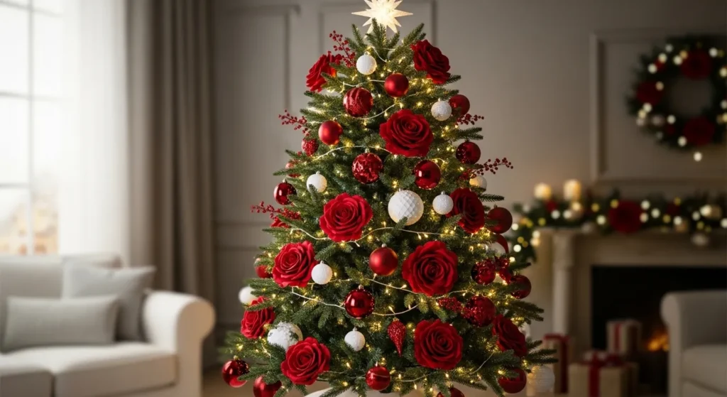 22 Red and White Christmas Tree 2026 Elegant