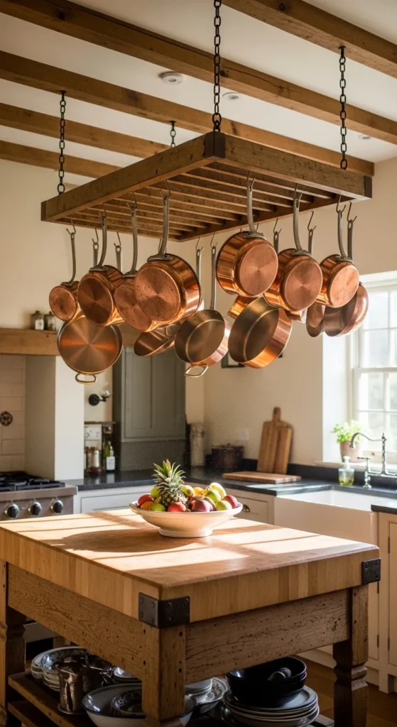 Vintage Farmhouse Pot Rack