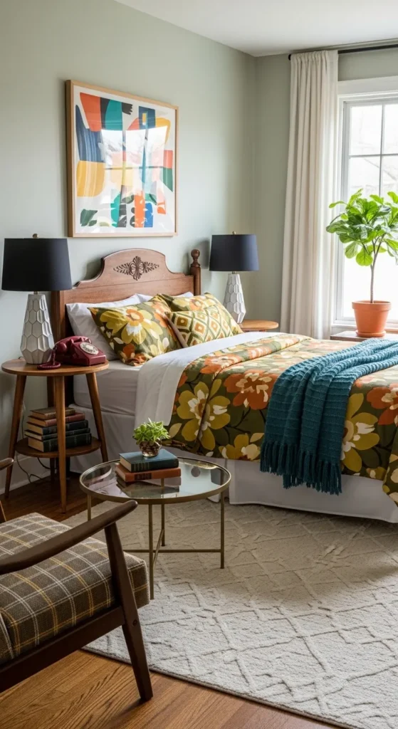 Vintage-Inspired Guest Bedroom with Modern Touches