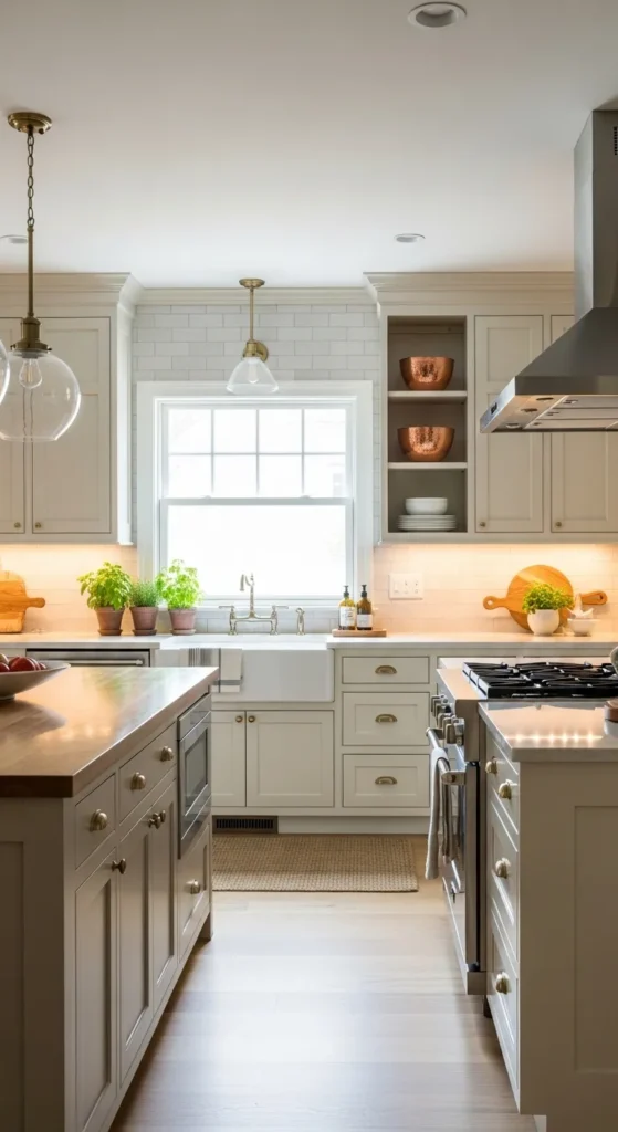 Warm Neutrals with Subtle Metallic Touches