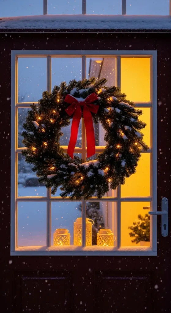 Wreaths with Lights for Doors and Windows