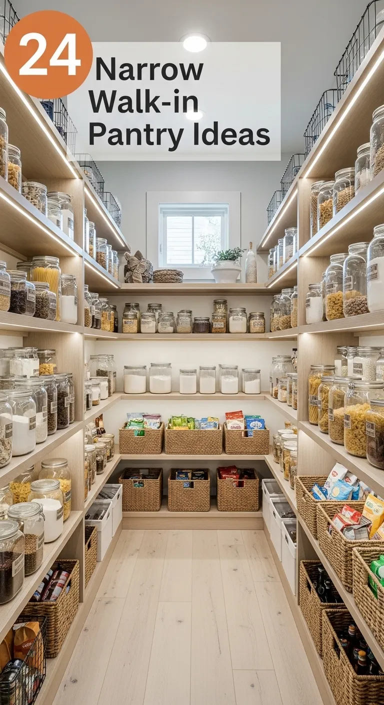Narrow Walk-in Pantry Ideas