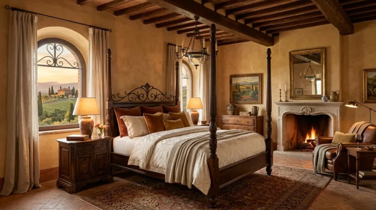Elegant Tuscan Bedroom Ideas That Feel Warm and Luxurious