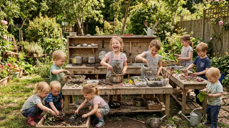 11 Make Outdoor Play More Fun With a Mud Kitchen for Kids