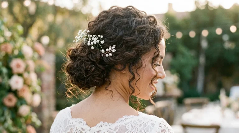 10 Naturally Curly Updo Wedding Ideas