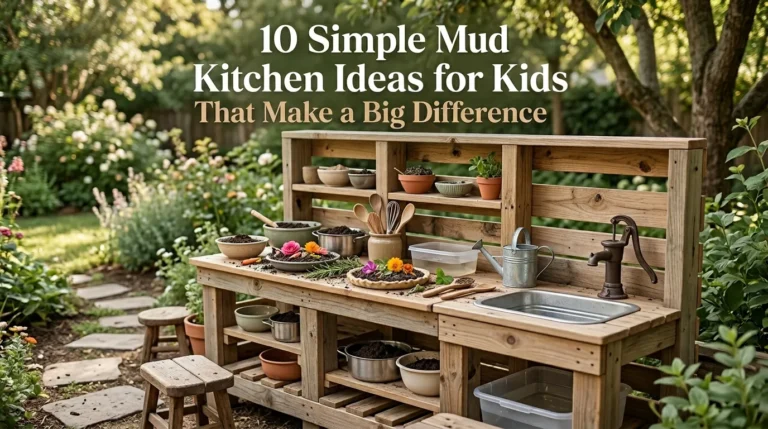 10 Simple Mud Kitchen Ideas for Kids That Make a Big Difference