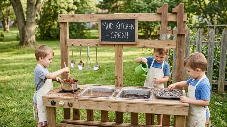 11 This Is How to Build a DIY Mud Kitchen for Outdoor Play