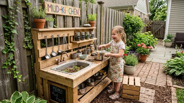13 These DIY Mud Kitchen Outdoor Play Ideas Are Perfect for Small Backyards