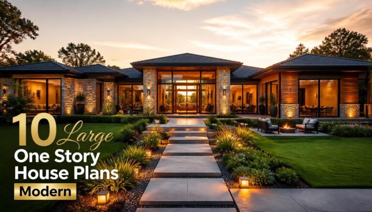 10 Large One Story House Plans Modern