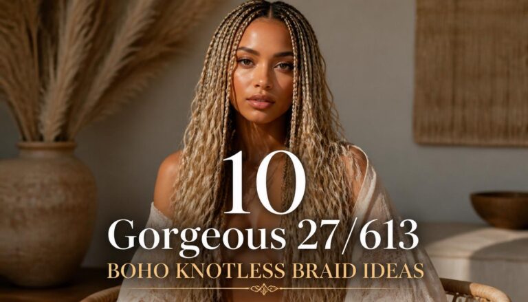 10 Gorgeous 27/613 Boho Knotless Braid Ideas