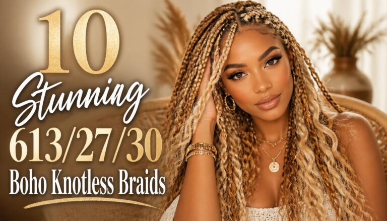 10 Stunning 613/27/30 Boho Knotless Braids