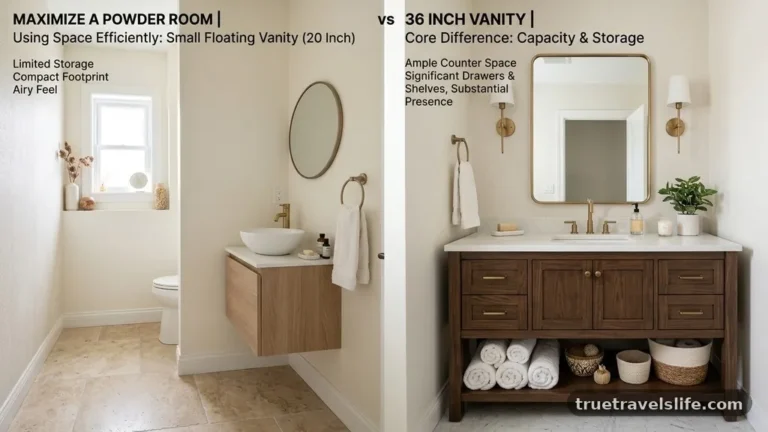 30 vs 36 Inch Vanity: How to Maximize Storage in a Powder Room