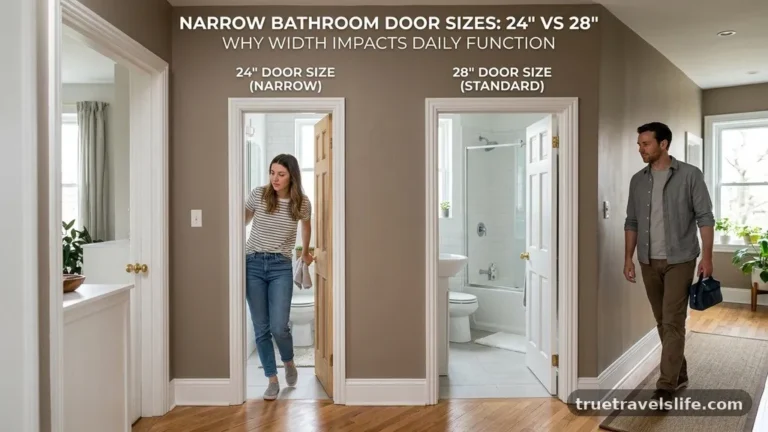 Best Narrow Door Sizes for Small Bathrooms (24" vs 28")