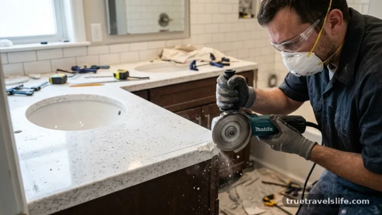 Can You Cut or Shave the Corner of a Cultured Marble Vanity Top?