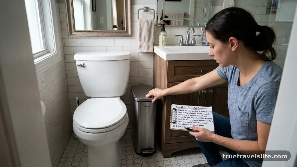 Checklist for a Successful Installation - How to Squeeze a Trash Can Between Toilet and Vanity in a Tight Bath