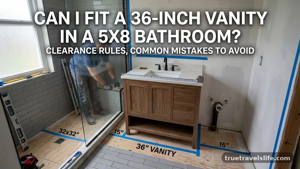 Common Mistakes to Avoid - Can I Fit a 36-Inch Vanity in a 5x8 Bathroom? (Clearance Rules)