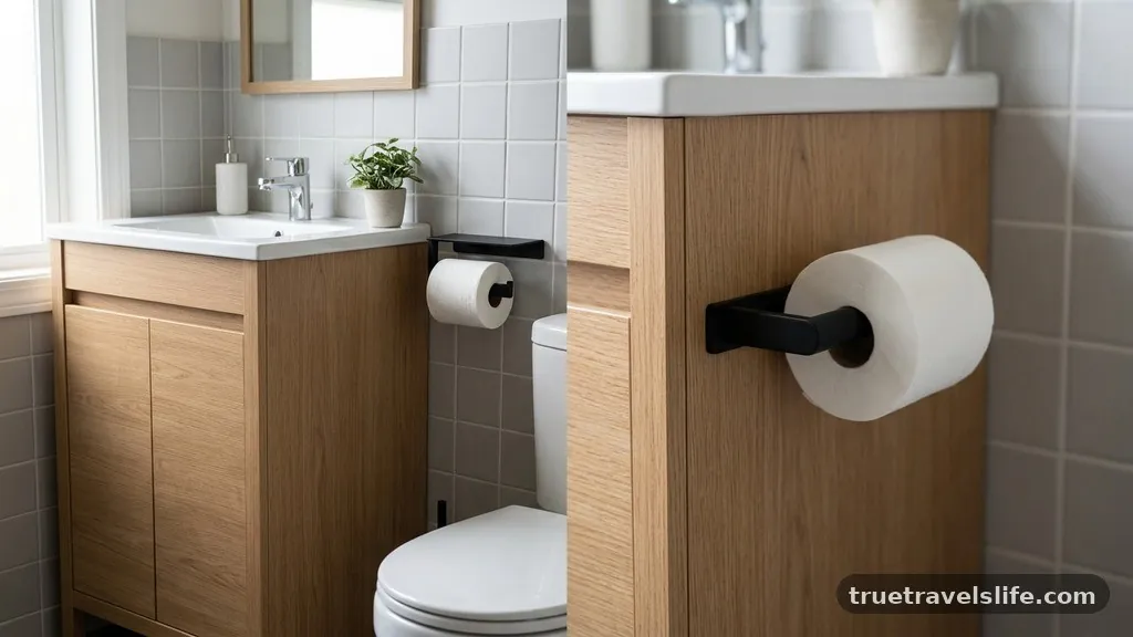 Comparing Installation Methods - Where to Put the Toilet Paper Holder When Vanity Is Too Close