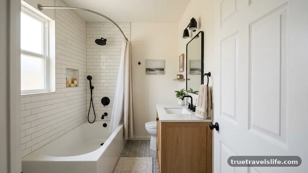 Essential Considerations for Door Swings - Best 5x8 Bathroom Layout with Tub: Where to Place the Vanity