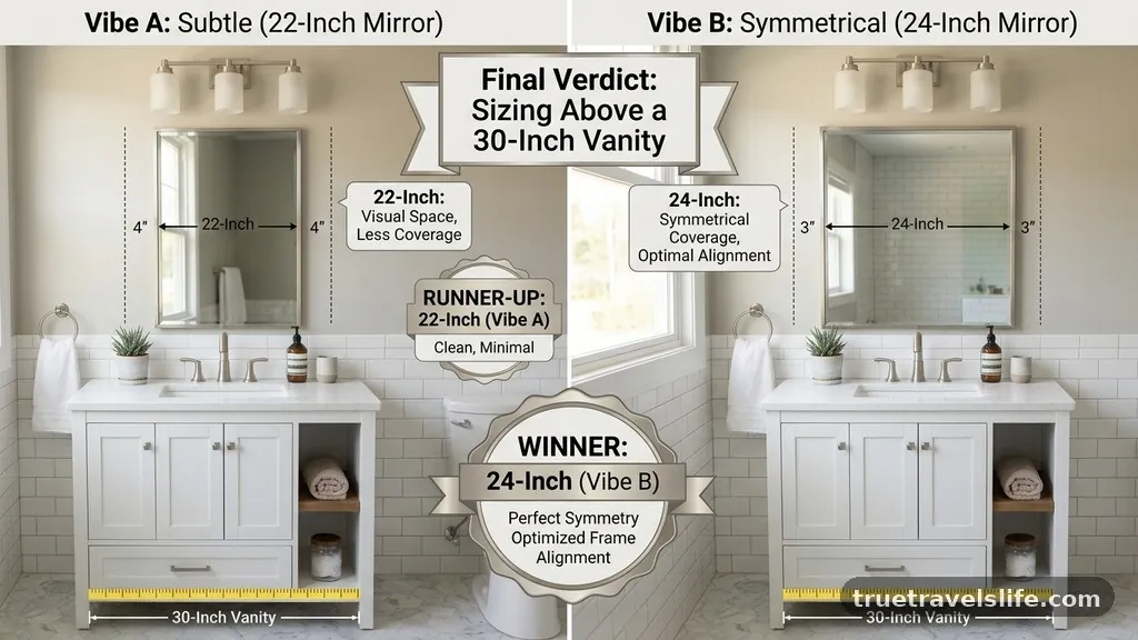 Final Design Verdict - What Size Mirror Looks Proportional Above a 30-Inch Vanity?