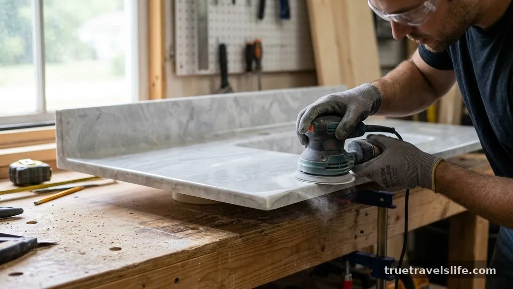 Finishing the Edge - Can You Cut or Shave the Corner of a Cultured Marble Vanity Top?