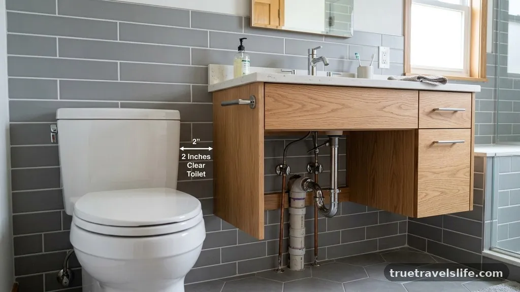 Finishing the Wall and Vanity Installation - How to Move a Vanity Rough-In 2 Inches to Clear the Toilet
