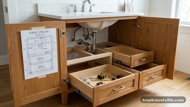 How to Add Drawers to a 30-Inch Vanity with Open Plumbing