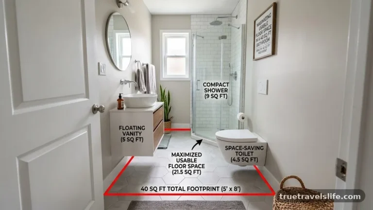 How to Maximize Usable Floor Space in a 40 Sq Ft Bathroom