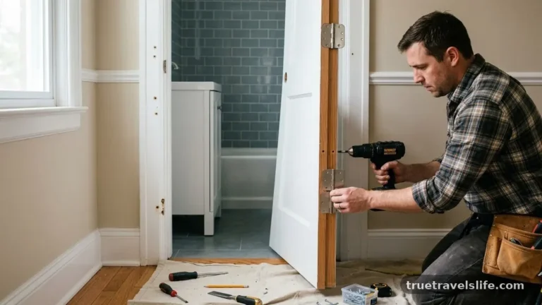 How to Reverse a Bathroom Door Swing to Open Outward