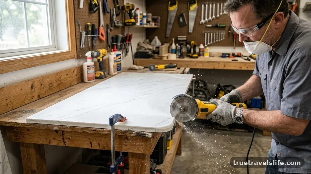 Is Modification Possible? - Can You Cut or Shave the Corner of a Cultured Marble Vanity Top?