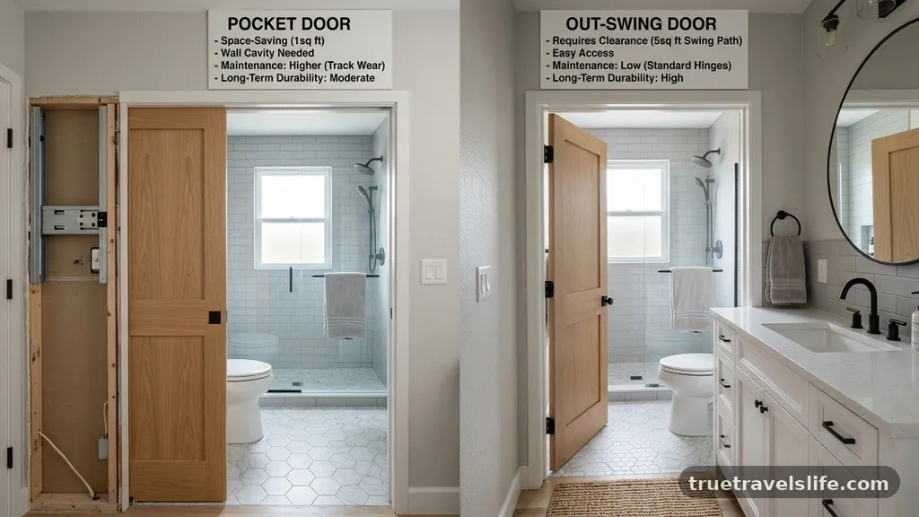 Maintenance and Long-Term Durability - Pocket Door vs Out-Swing Door for a 5x8 Bathroom Remodel