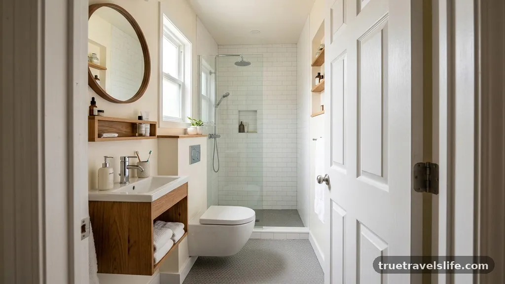 Prioritizing Door Placement and Swing - How to Maximize Usable Floor Space in a 40 Sq Ft Bathroom