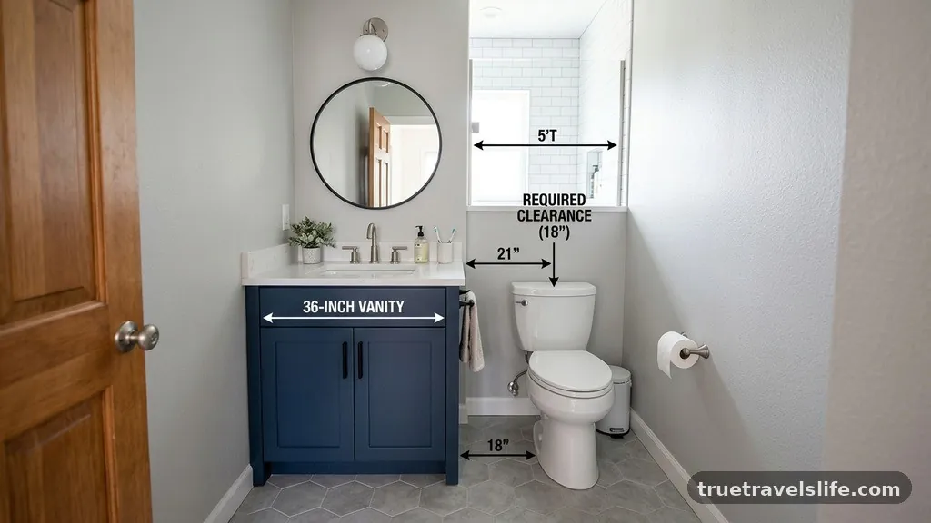 Storage Solutions for Compact Spaces - Can I Fit a 36-Inch Vanity in a 5x8 Bathroom? (Clearance Rules)