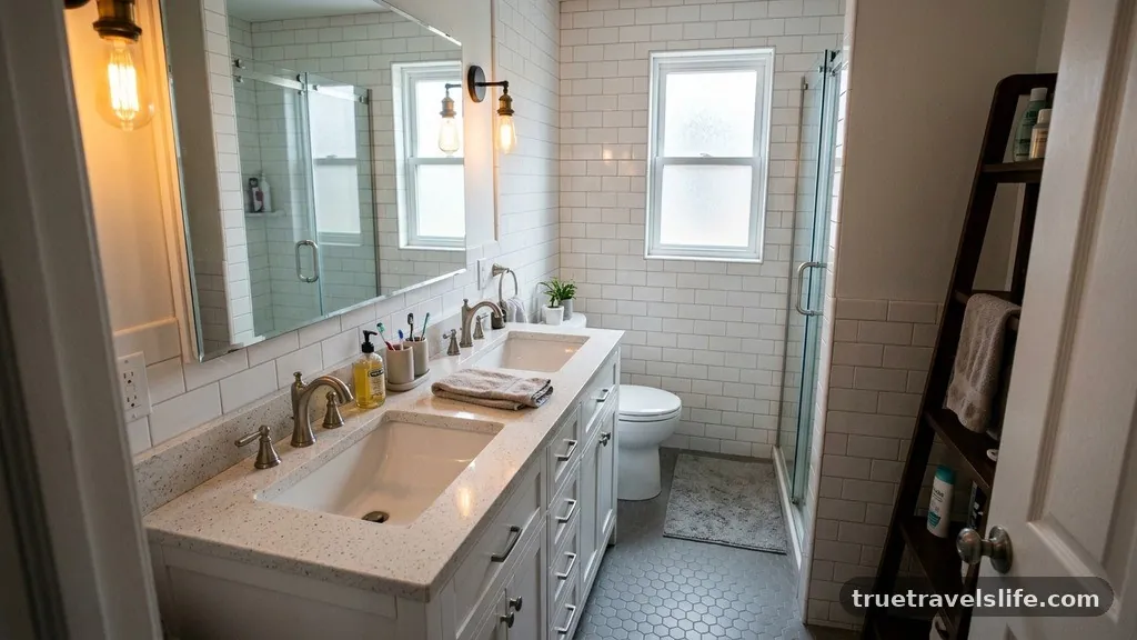 Storage Trade-offs in Small Spaces - Can You Put a Double Sink Vanity in a 5x8 Bathroom?