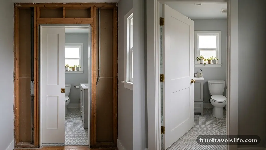 Structural Requirements for Pocket Doors - Pocket Door vs Out-Swing Door for a 5x8 Bathroom Remodel
