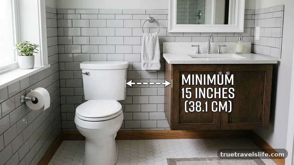 The Minimum Clearance Requirements - How Much Clearance Is Needed Between a Bathroom Vanity and Toilet?