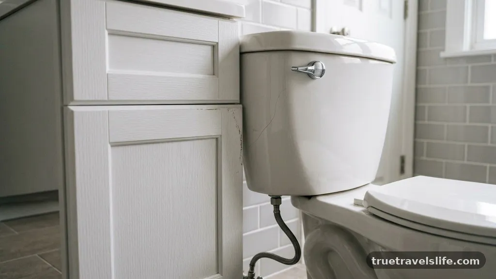 The Risk of Structural Damage and Cracking - Can a Bathroom Vanity Touch the Toilet Tank? (Safety & Code Issues)